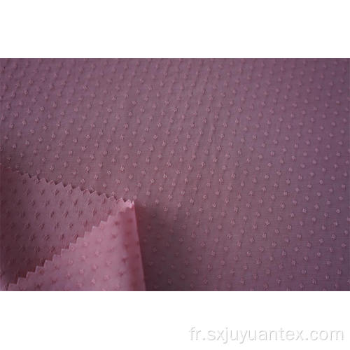 Tissu 100% viscose teint jacquard à pois suisses